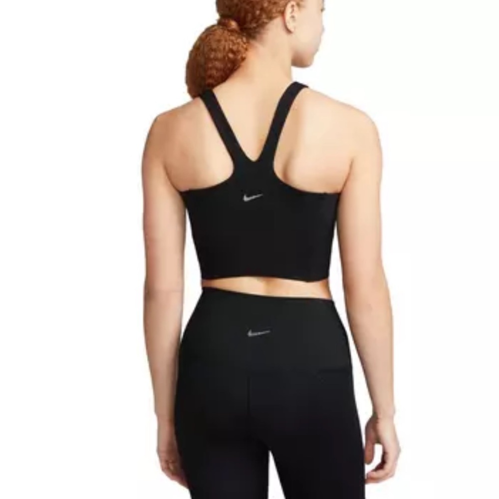 Nike Dri-fit Luxe Yoga Crop Tank in Black - Medium